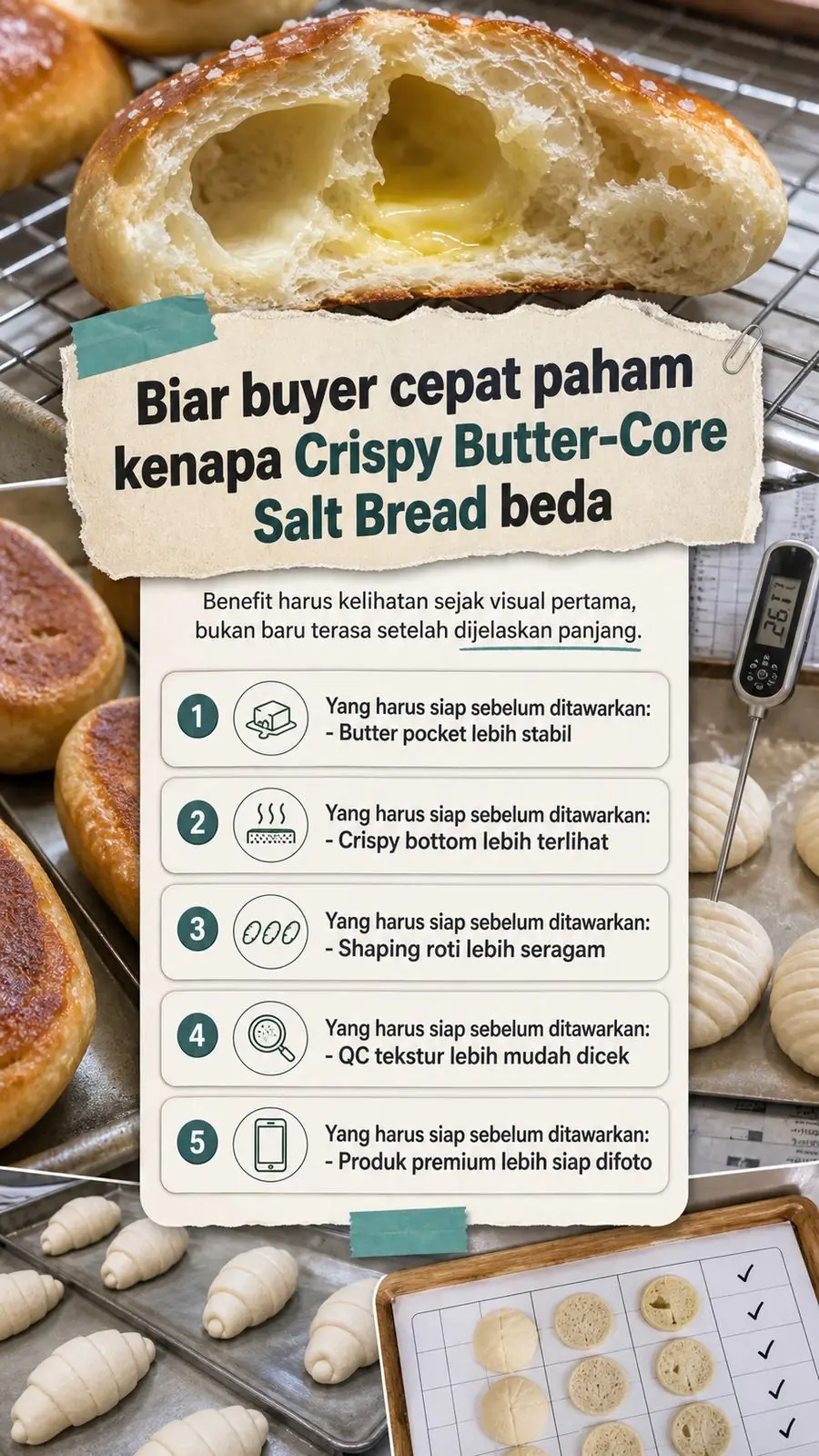 Crispy Butter-Core Salt Bread section 5