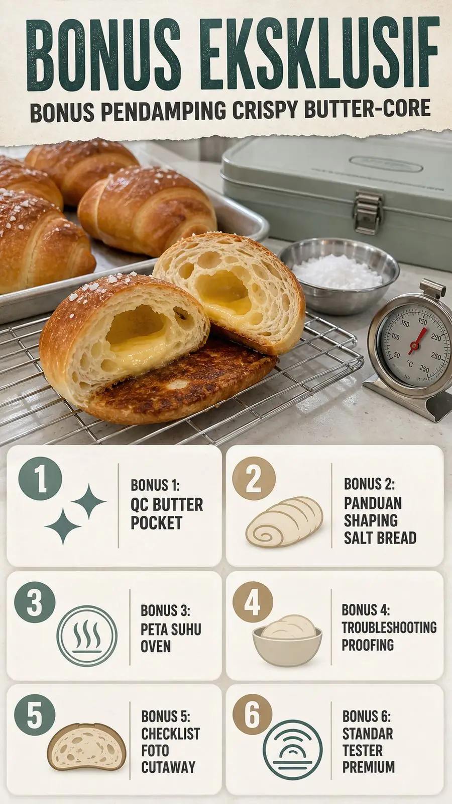 Crispy Butter-Core Salt Bread section 6