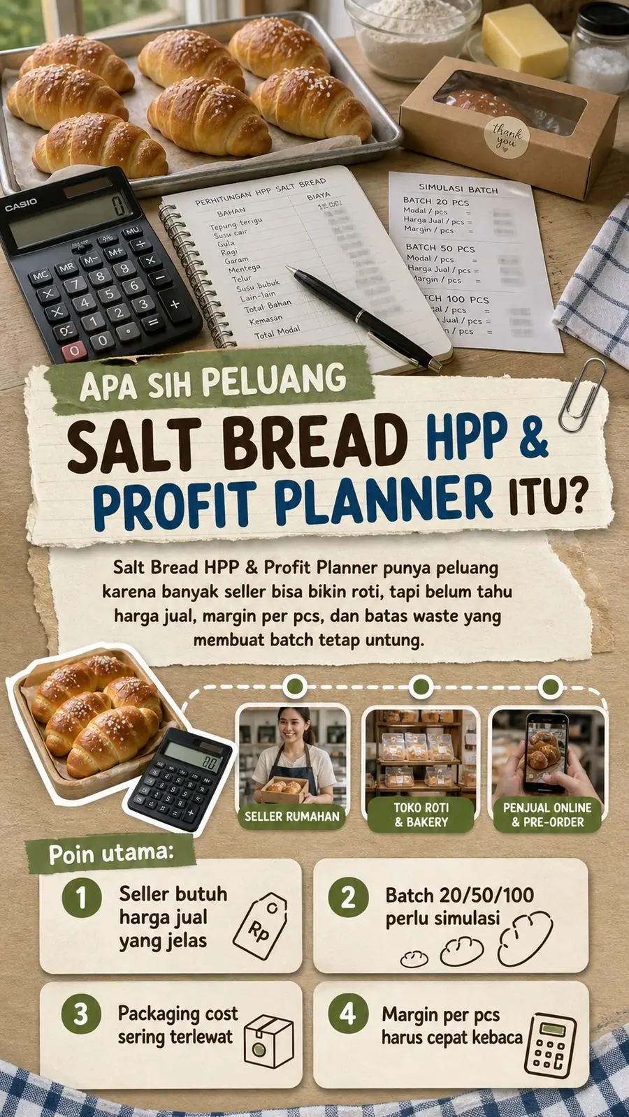 Salt Bread HPP & Profit Planner section 2